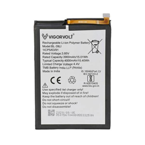 Vigorvolt Original Mobile Battery for Itel Vision 1/ Itel A56 (39 LI)
