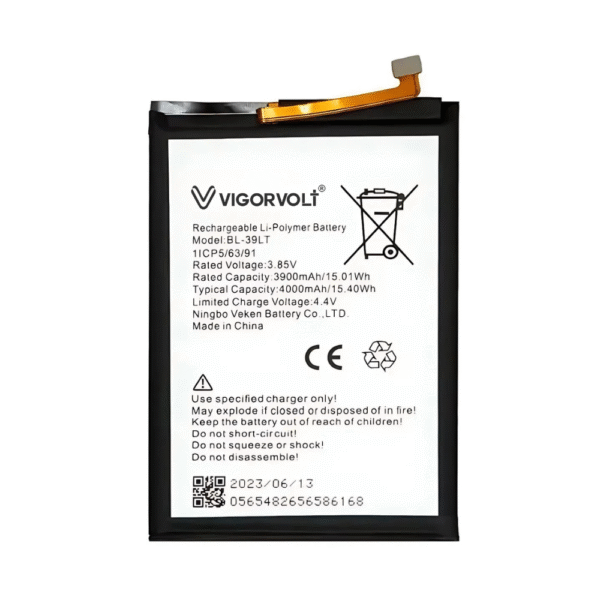 Vigorvolt Original Mobile Battery for Tecno Spark 4 / Tecno Spark Go+ / Tecno Spark 4 Pro / Tecno Spark 4 Lite / Tecno Camon 12 / Tecno Camon 12 Air (39 LT)