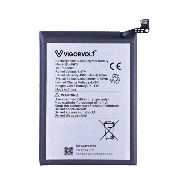 Vigorvolt Original Mobile Battery for Infinix Note 11/ Infinix Note 12 (49 KX)