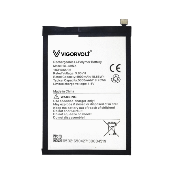 Vigorvolt Original Mobile Battery for Infinix Hot 30i/ Infinix Smart 7 HD (49 NX)