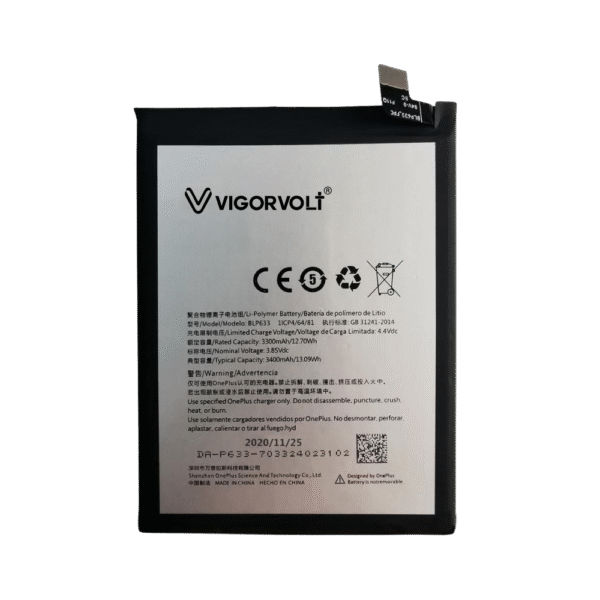 Vigorvolt Original Mobile Battery for OnePlus 3T (BLP 633)