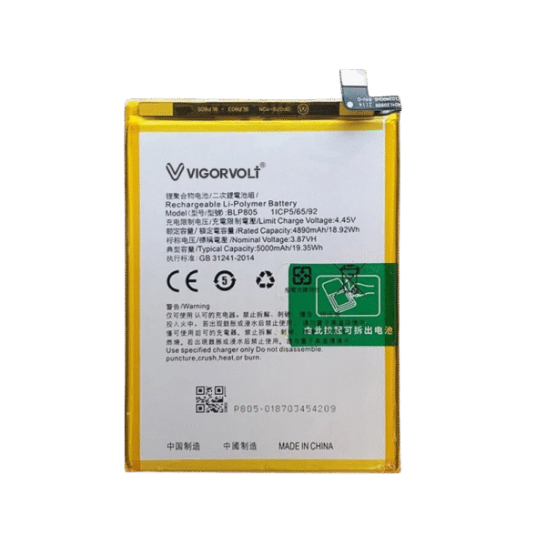 Vigorvolt Original Mobile Battery for Oppo A32 (2020) / Oppo A53 4G (2020) / Oppo A33 2020 / Oppo A53s 2020 (BLP 805)