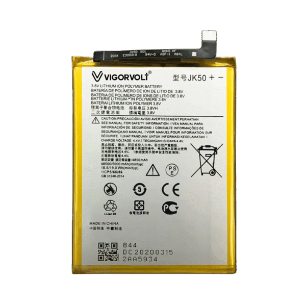 Vigorvolt Original Mobile Battery for Motorola One Power/ Motorola G7 Power/ Motorola P30 Note/ Motorola G8 Power Lite/ Motorola E7 Plus/ Motorola G9 Play/ Motorola G Power 2021 (JK 50)