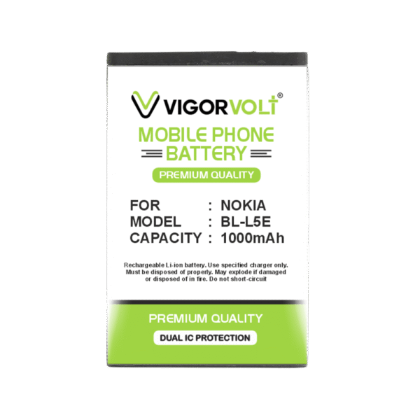 Vigorvolt Original Mobile Battery for Nokia BL-L5E